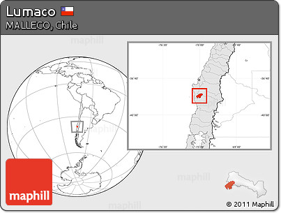 Blank Location Map of Lumaco, highlighted country