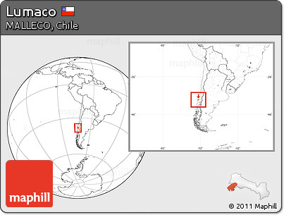 Blank Location Map of Lumaco, highlighted parent region, within the entire country