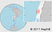 Gray Location Map of Lumaco, highlighted country