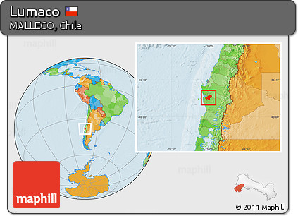 Political Location Map of Lumaco