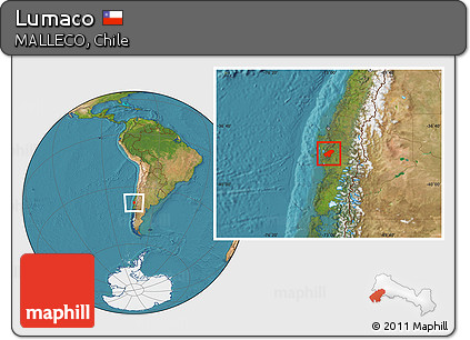Satellite Location Map of Lumaco