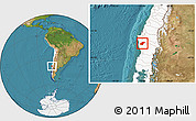 Satellite Location Map of Lumaco, highlighted country