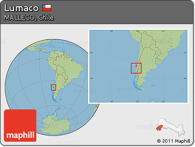 Savanna Style Location Map of Lumaco, within the entire country