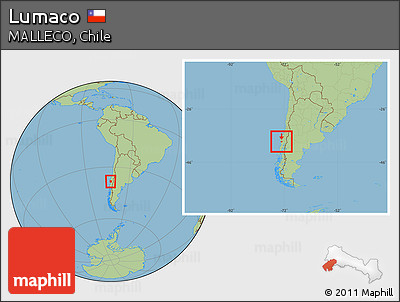 Savanna Style Location Map of Lumaco, within the entire country