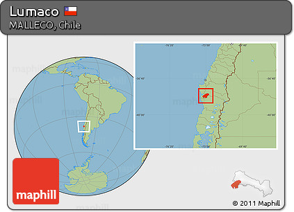 Savanna Style Location Map of Lumaco