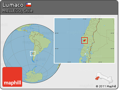 Savanna Style Location Map of Lumaco