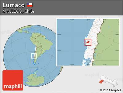 Savanna Style Location Map of Lumaco, highlighted country