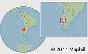 Savanna Style Location Map of Lumaco, highlighted parent region, within the entire country, hill shading