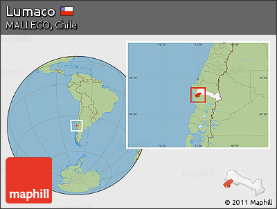 Savanna Style Location Map of Lumaco, highlighted parent region