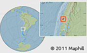 Savanna Style Location Map of Lumaco, hill shading