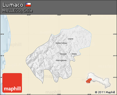 Classic Style Map of Lumaco, single color outside