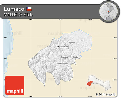 Classic Style Map of Lumaco, single color outside
