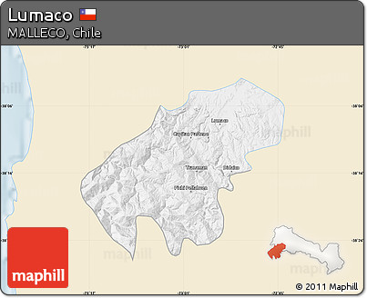 Classic Style Map of Lumaco, single color outside