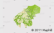 Physical Map of Lumaco, cropped outside
