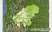 Physical Map of Lumaco, darken