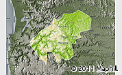 Physical Map of Lumaco, darken, semi-desaturated