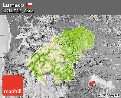 Physical Map of Lumaco, desaturated