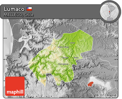 Physical Map of Lumaco, desaturated