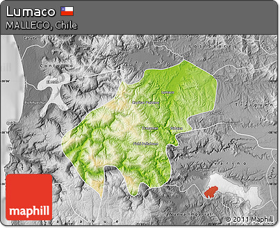 Physical Map of Lumaco, desaturated