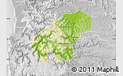 Physical Map of Lumaco, lighten, desaturated