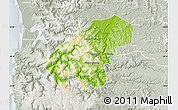 Physical Map of Lumaco, lighten, semi-desaturated