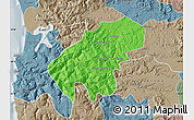 Political Map of Lumaco, semi-desaturated