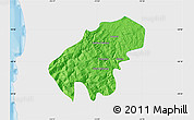 Political Map of Lumaco, single color outside