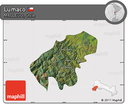 Satellite Map of Lumaco, cropped outside