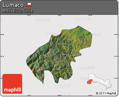Satellite Map of Lumaco, cropped outside