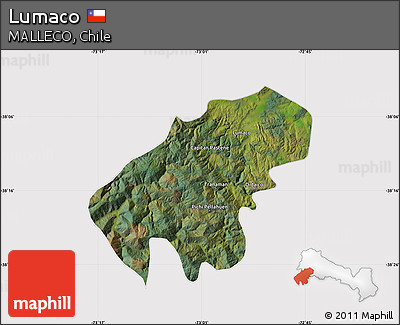 Satellite Map of Lumaco, cropped outside