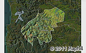 Satellite Map of Lumaco, darken