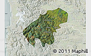Satellite Map of Lumaco, lighten