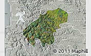 Satellite Map of Lumaco, lighten, semi-desaturated