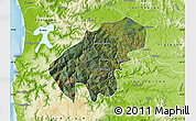 Satellite Map of Lumaco, physical outside