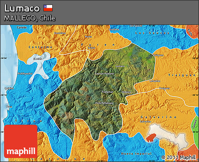Satellite Map of Lumaco, political outside