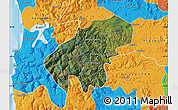 Satellite Map of Lumaco, political outside