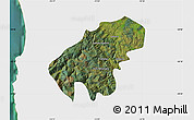 Satellite Map of Lumaco, single color outside