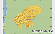 Savanna Style Map of Lumaco, single color outside