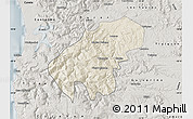 Shaded Relief Map of Lumaco, semi-desaturated