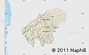 Shaded Relief Map of Lumaco, single color outside
