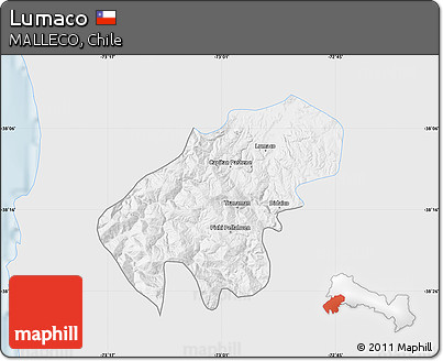 Silver Style Map of Lumaco, single color outside