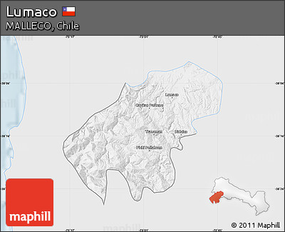 Silver Style Map of Lumaco, single color outside