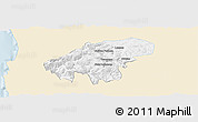 Classic Style Panoramic Map of Lumaco, single color outside