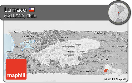 Gray Panoramic Map of Lumaco