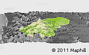 Physical Panoramic Map of Lumaco, darken, desaturated