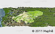 Physical Panoramic Map of Lumaco, darken