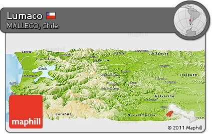 Physical Panoramic Map of Lumaco