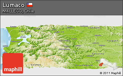 Physical Panoramic Map of Lumaco