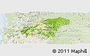 Physical Panoramic Map of Lumaco, lighten