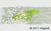 Physical Panoramic Map of Lumaco, lighten, semi-desaturated